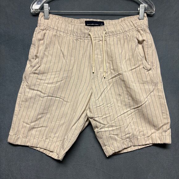 Abercrombie & Fitch Linen Blend Shorts Summer Pin Striped Preppy Vacay Comfy XS - Picture 1 of 10